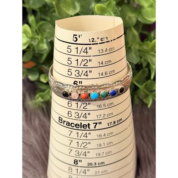 Native American Yassie Multicolor Stones Bracelet - Picture 11 of 11